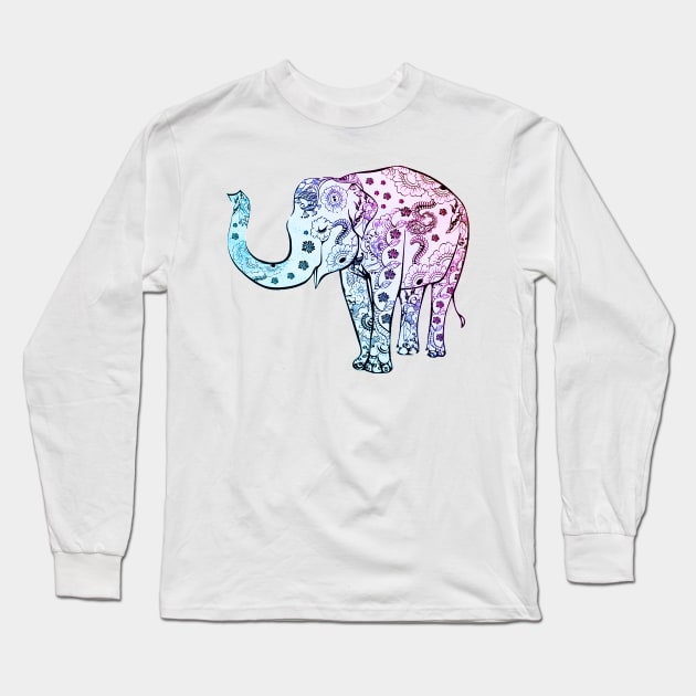 Elephant pattern Long Sleeve T-Shirt by obmik